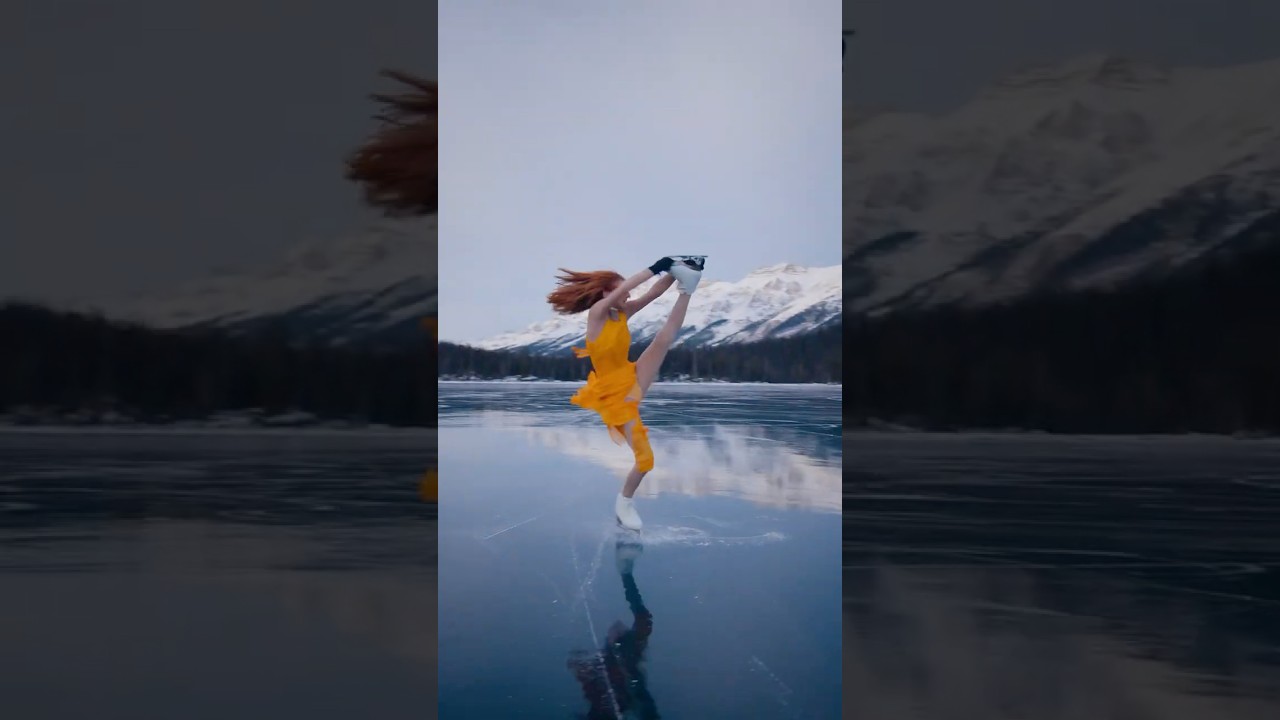 Skating on pure GLASS in CANADA #shorts #iceskating #gladiator #wildice