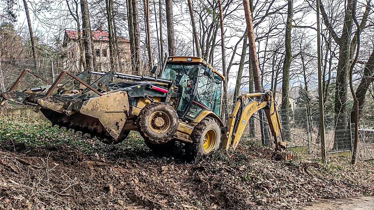🔥Caterpillar Na 2 Koła!🔥Oporowe Wyrywanie Korzeni!🔥Cat 428D🔥