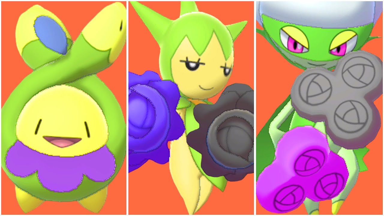 FULL BUDEW EVOLUTION TEAM! Shiny Budew, Shiny Roselia, Shiny Roserade Moveset