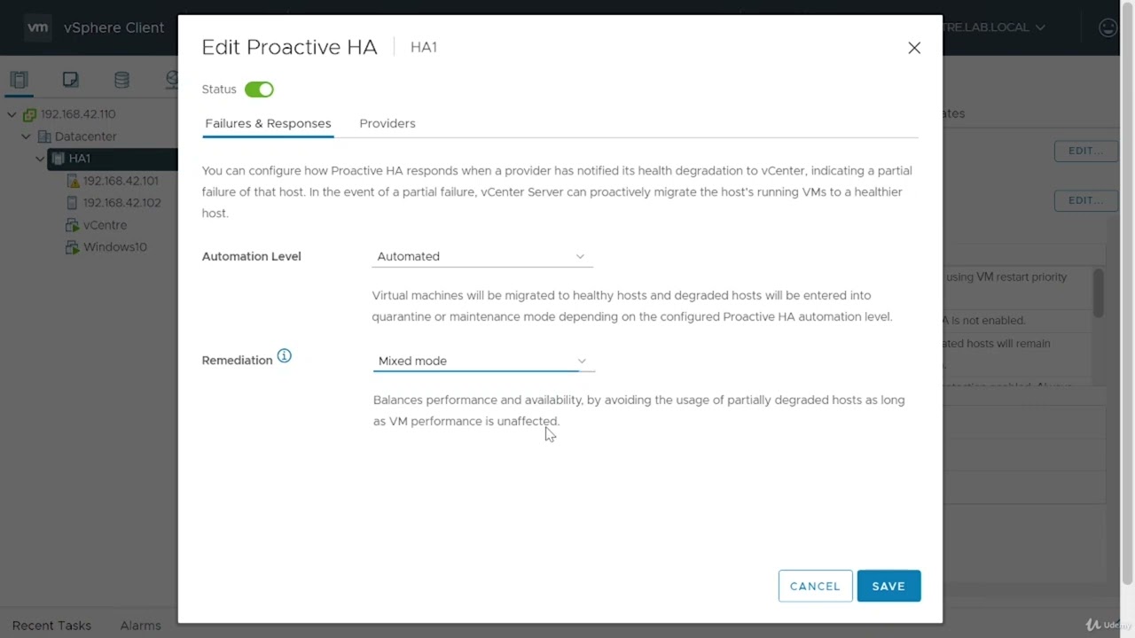 vSphere 7 Foundations 4.8 - vSphere Cluster Features - Proactively Move VMs for High Availability