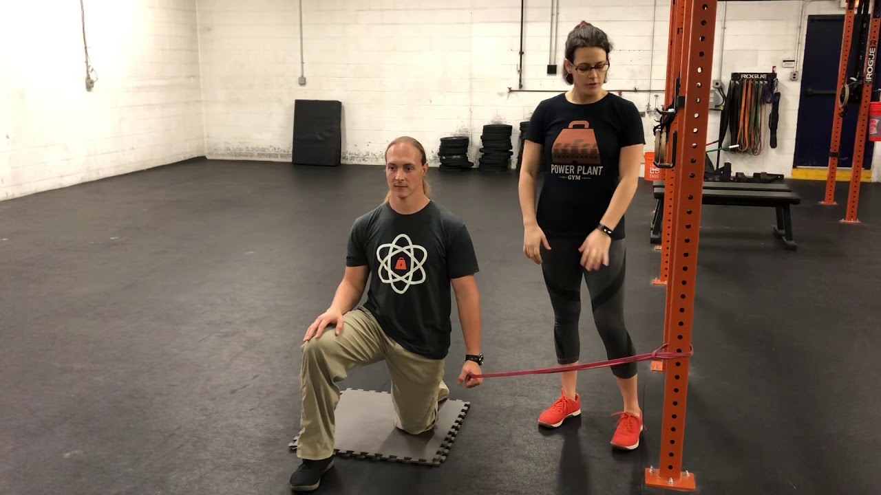 Half-Kneeling Pallof Press with Band