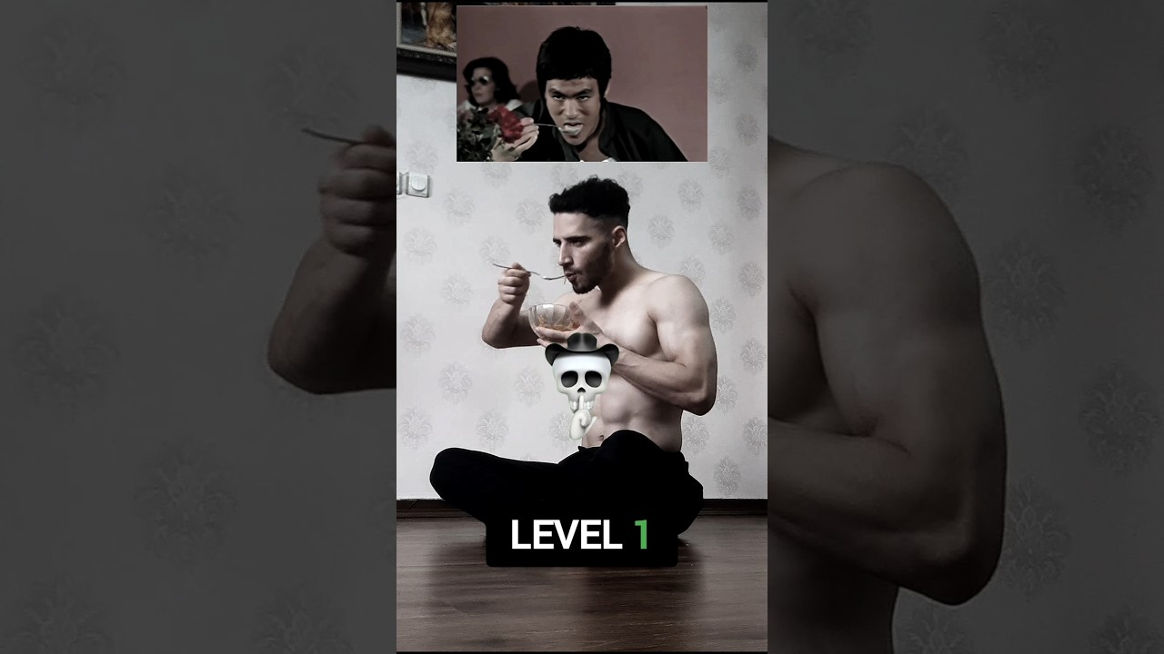 Bruce Lee moves - level 1 to level 7 😲 #workout #training #challenge #brucelee