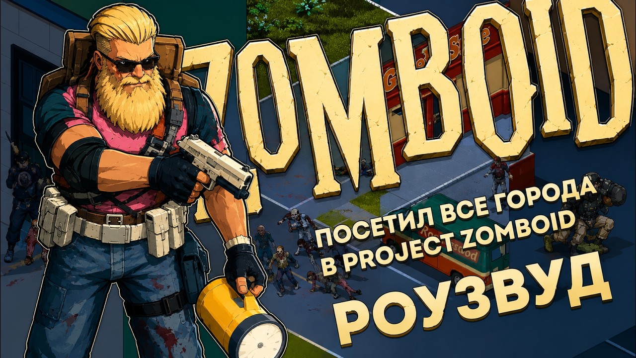 Посетил ВСЕ ГОРОДА в Project Zomboid | РОУЗВУД