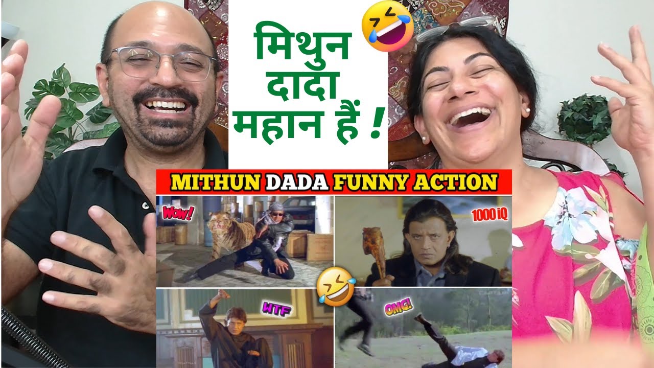 Funny Action Scenes Of Mithun Da | मिथुन दादा महान हैं 🤣 When Bollywood Use 1000 iQ 😁