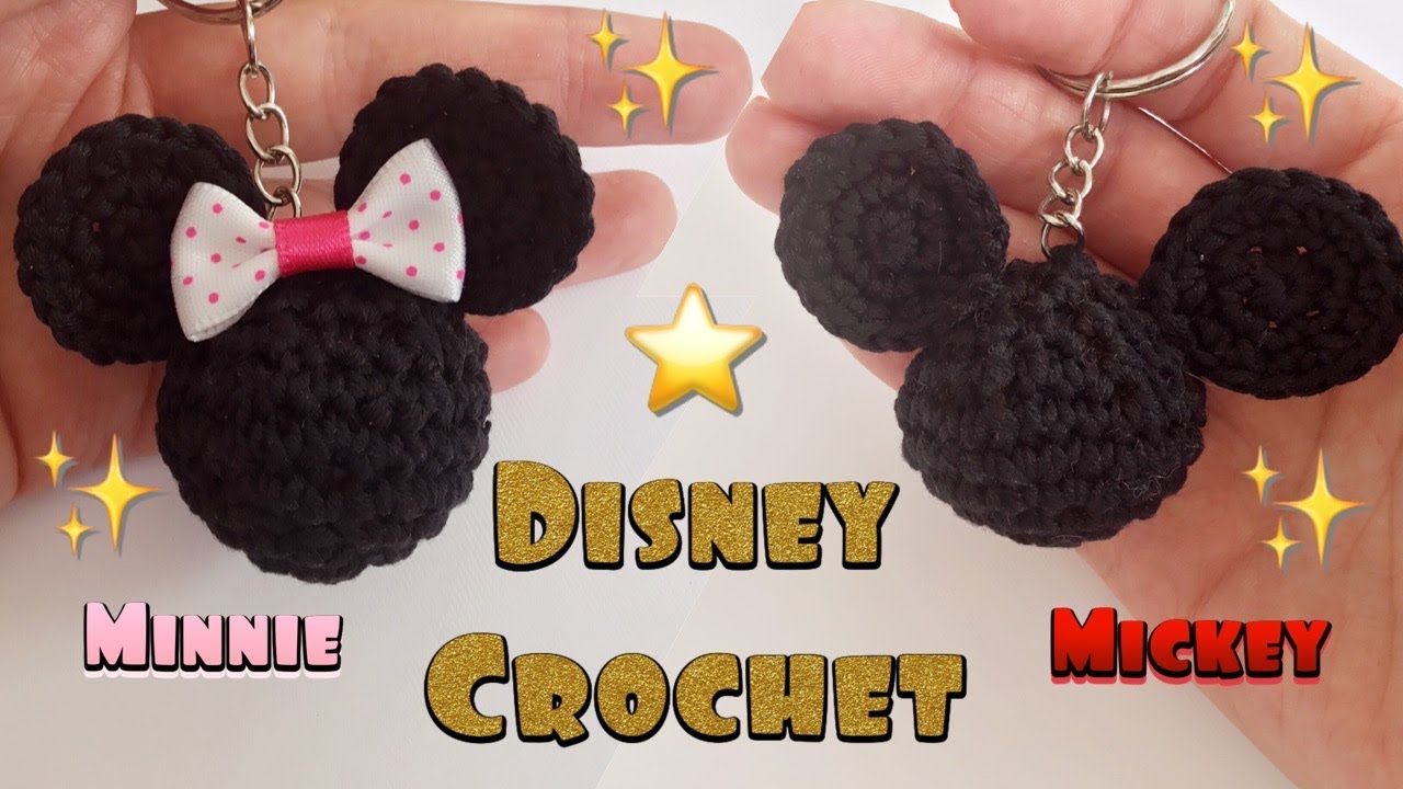 Porte-clés Mickey Minnie au Crochet Disney - Amigurumi - Tuto en français facile Débutant Fiche