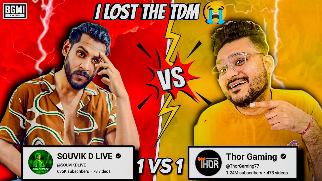😭I LOST THE BIGGEST TDM CHALLENGE? @ThorGaming77@SOUVIKDLIVE1