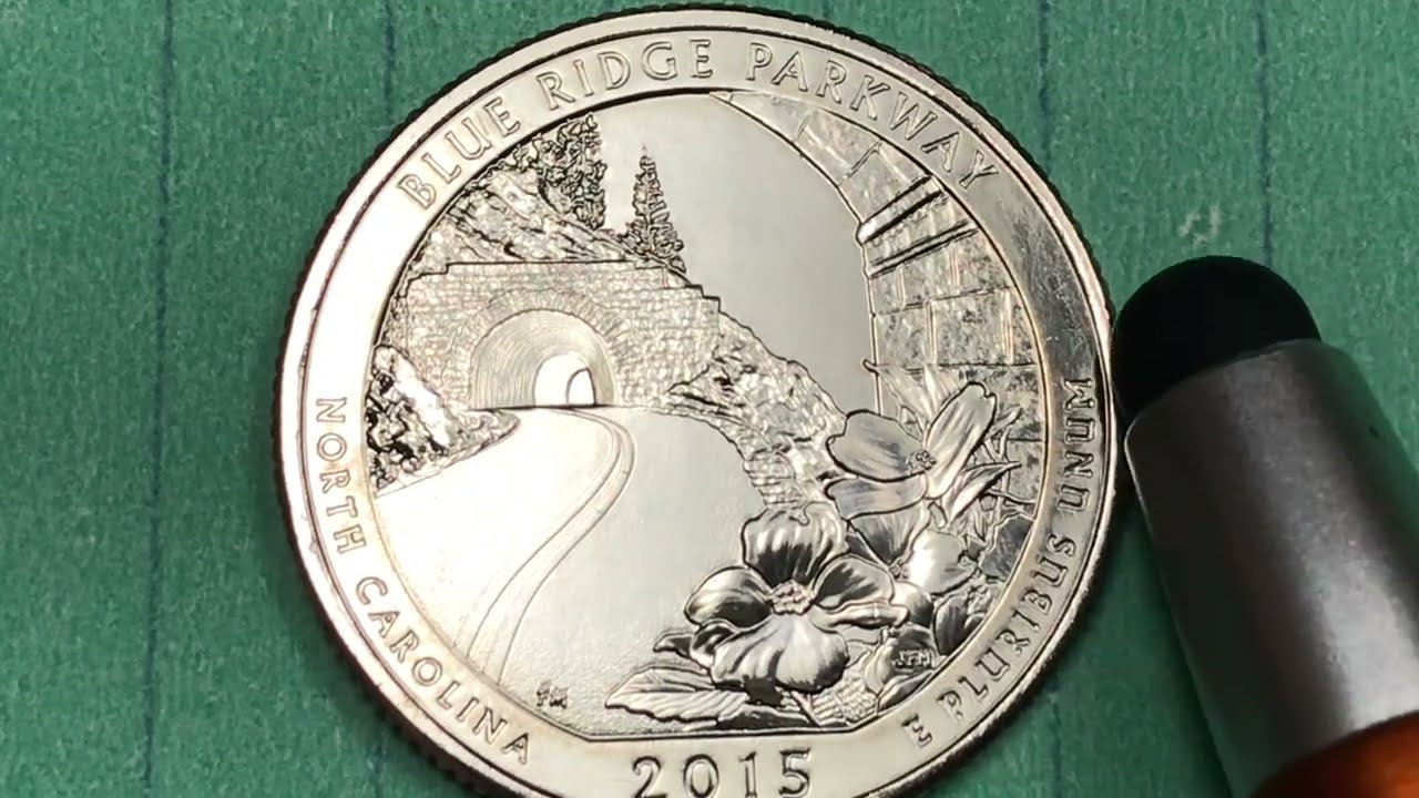 DC Minutes - US 2015P Quarter Coin - Blue Ridge Parkway