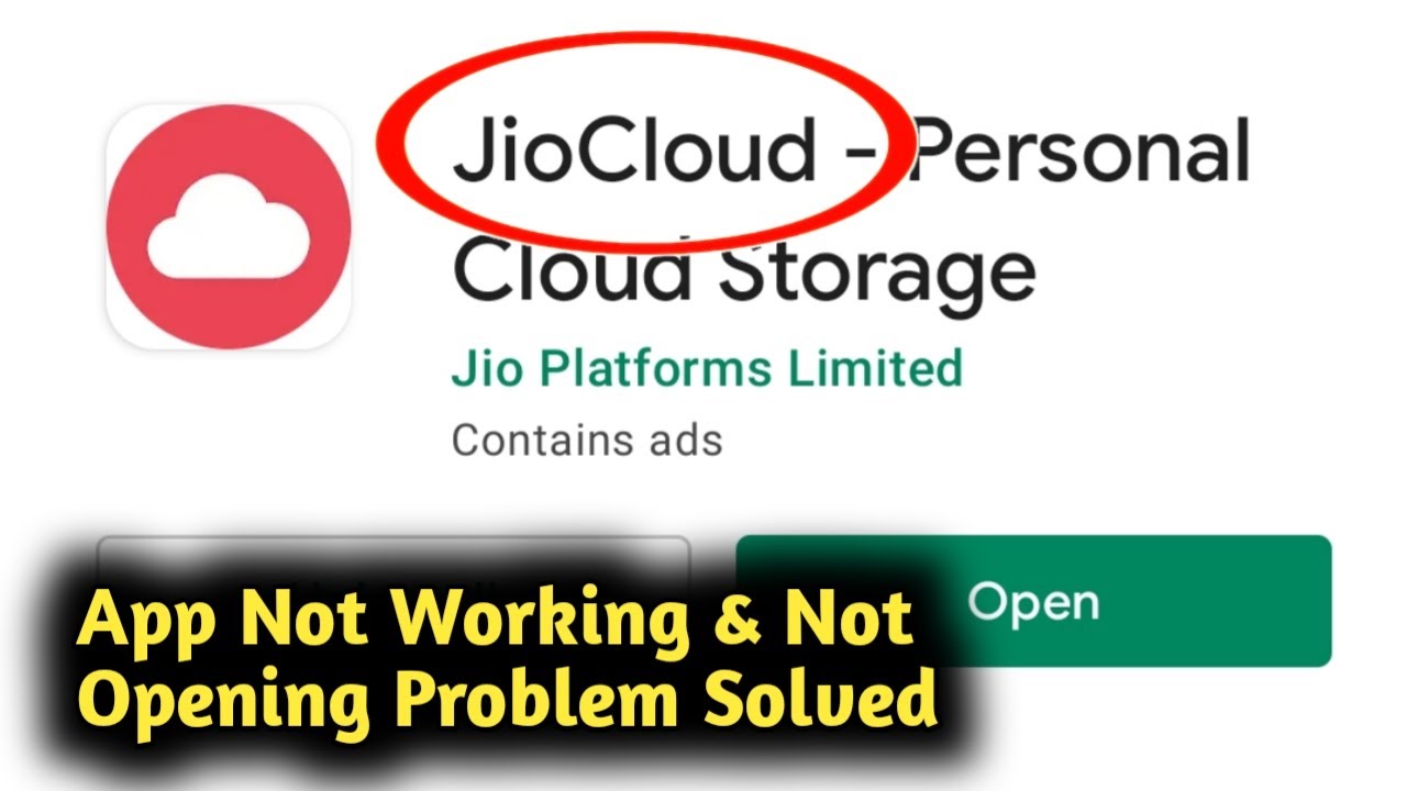 Fix Jio Cloud App Not Working and Not Opening Problem Solved