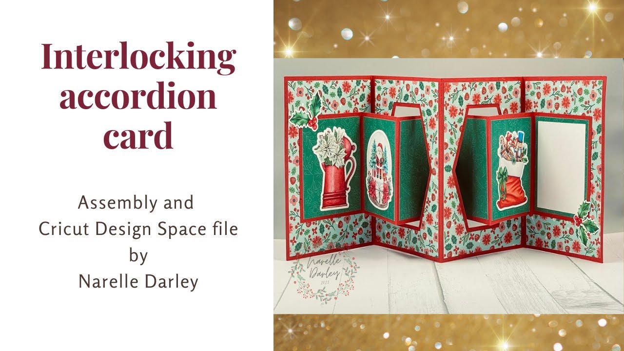 Interlocking accordion card
