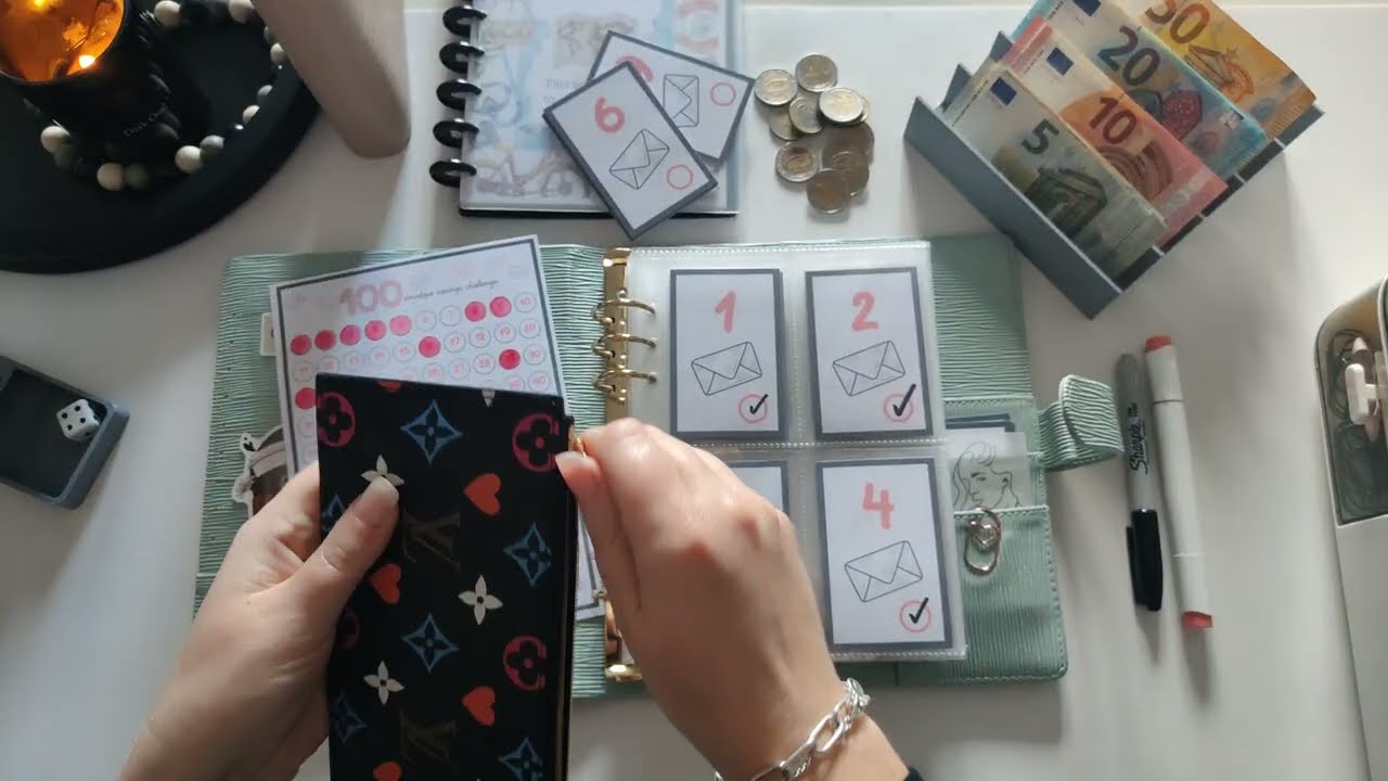 MY TRAVEL BOOK CASH STUFFING | #100envelopechallenge 100 Envelopes Savings Challenge | CASH ENVELOPE