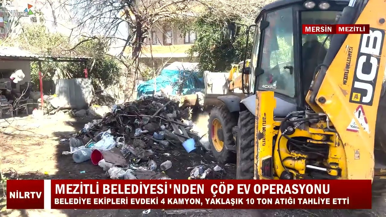 Mezitli’de halk sağlığını tehdit eden bir çöp ev, belediye ekiplerinin çalışmasıyla temizlendi.
