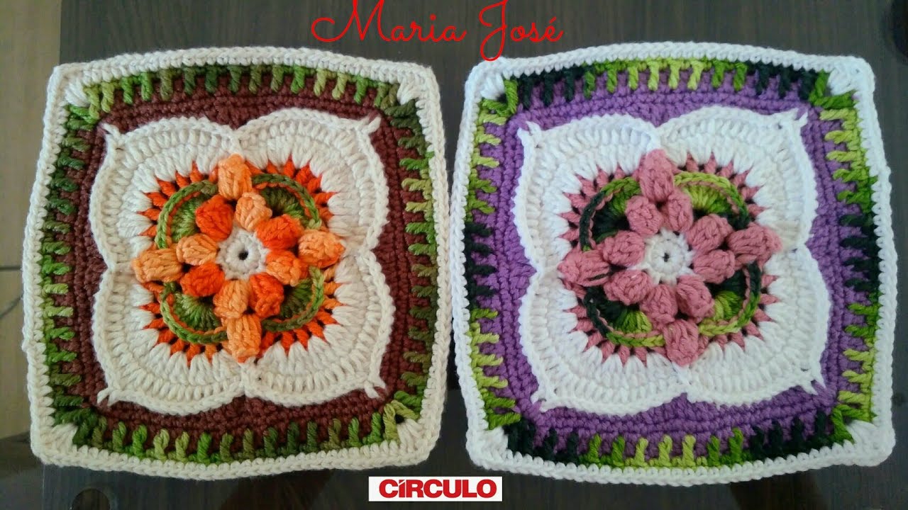 Square indiano em crochê com Maria José