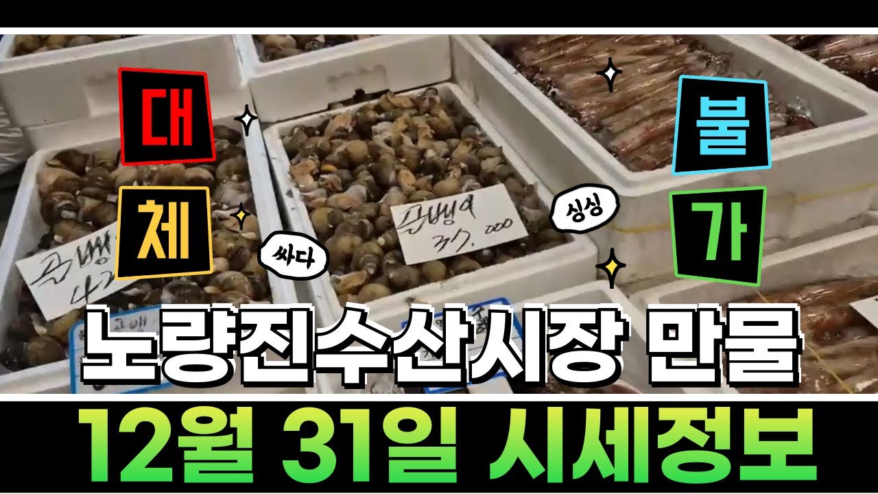 12월 31일 노량진수산시장 만물 (패류031) 시세정보 입니다. 35년 경력으로 믿고 찾아주세요☺