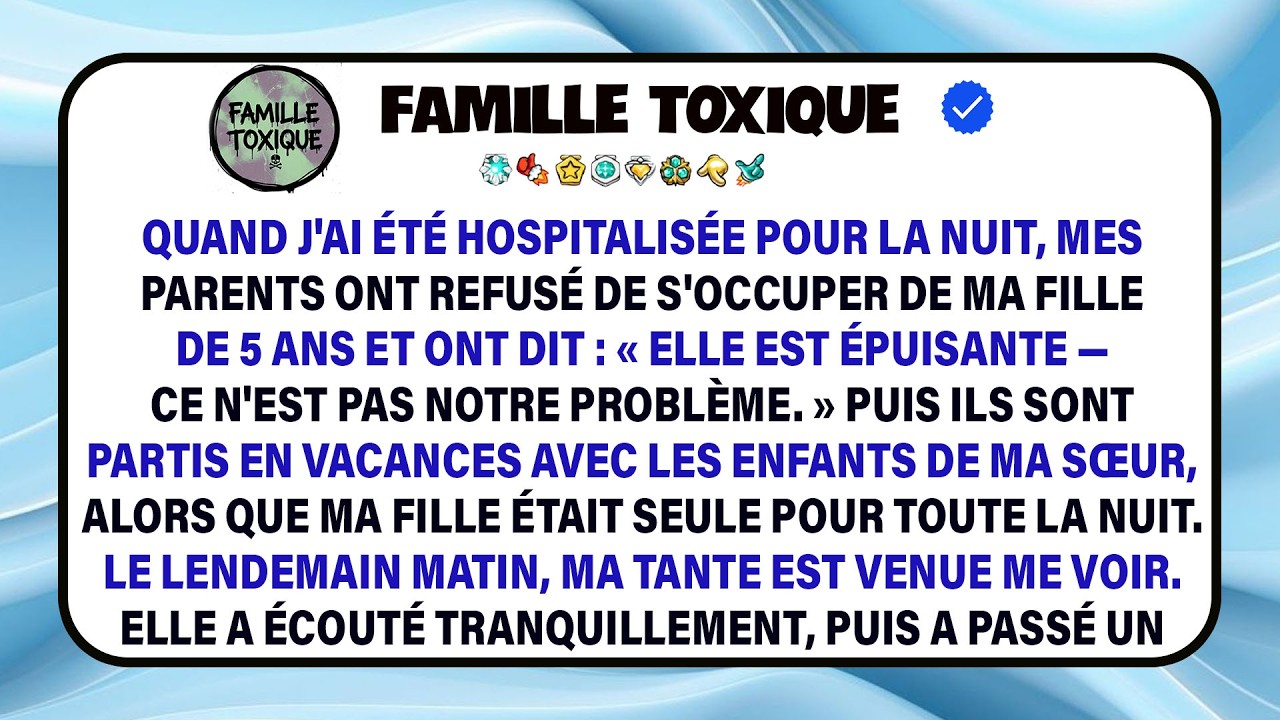 Je Raconte Mes Parents Refusant De Garder Ma Fille De 5 Ans, Disant Que Ce N’était Pas Leur Souci.