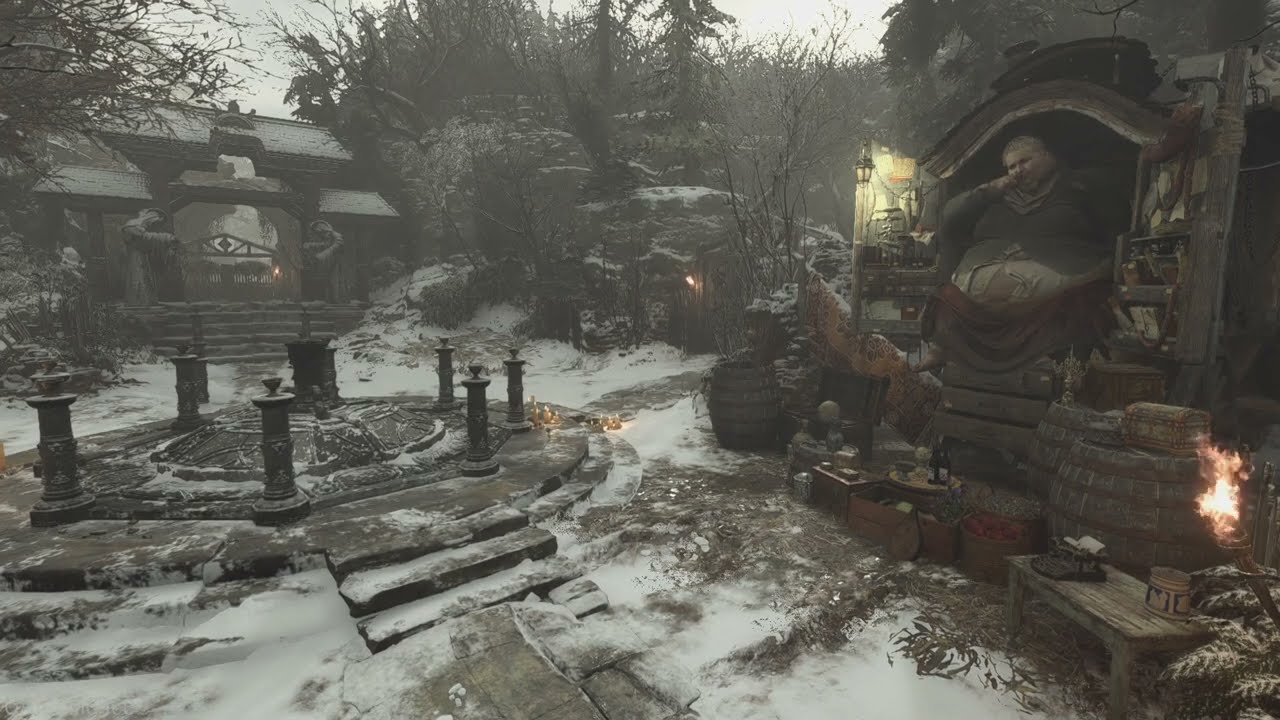 3 Hour - Resident Evil Village - Main Altar with Duke Ambience
