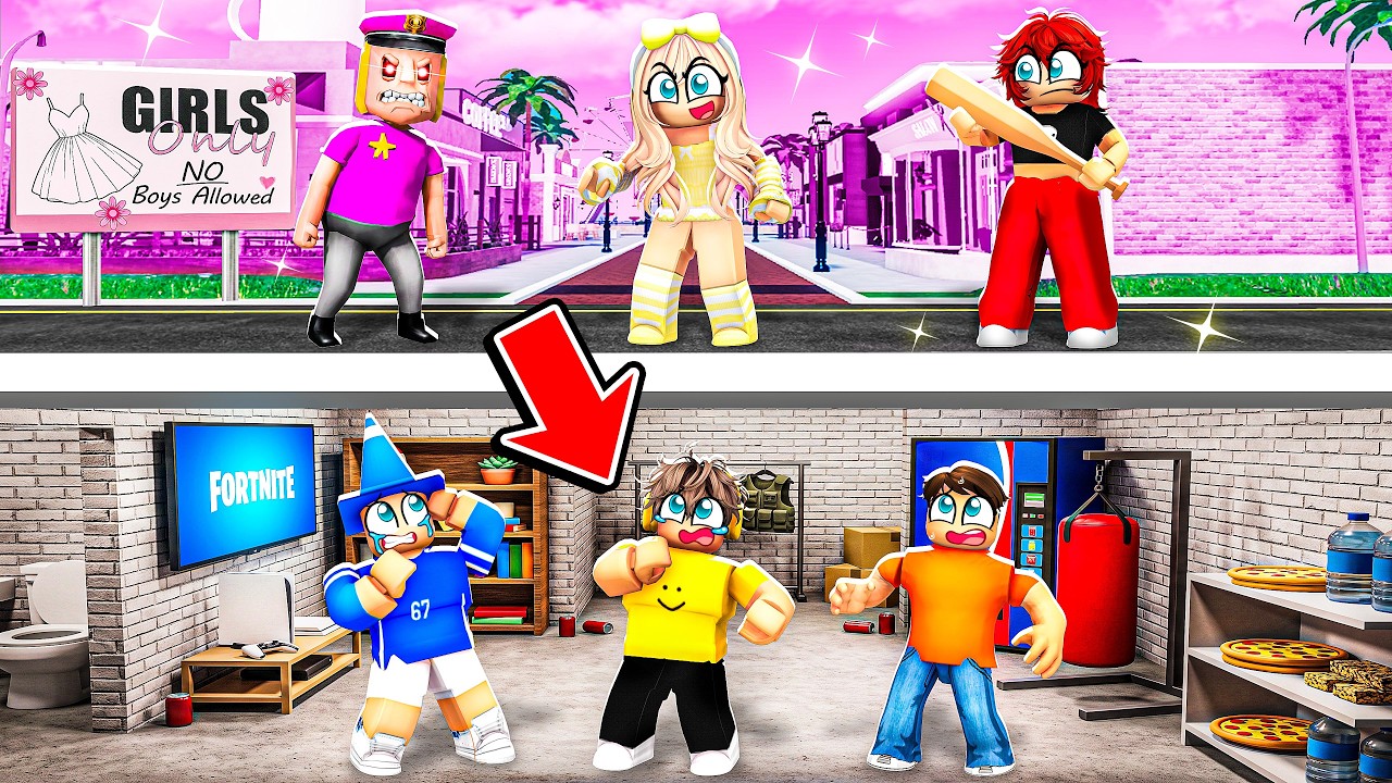 Zbudowaliśmy BUNKIER, żeby PRZETRWAĆ INWAZJĘ SAMYCH DZIEWCZYN... (Roblox)