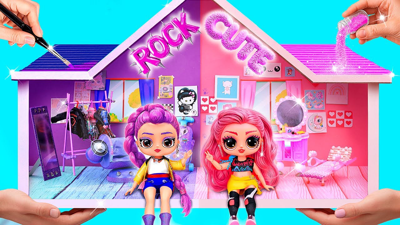 Wij bouwen een stoer en schattig poppenhuis voor K-pop demonenjagers! 10 DIY's