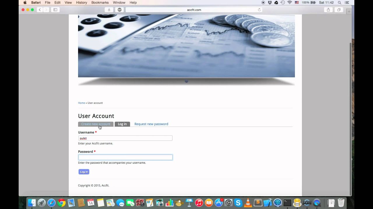 Online account management Webapp  
