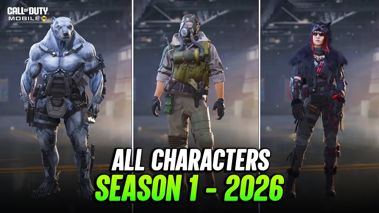 Season 1 - All Free & Paid Characters CODM - Frozen Abyss 2026 COD Mobile