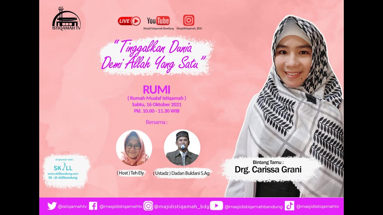 🔴  TINGGALKAN DUNIA DEMI ALLAH YANG SATU  ||| drg. Carissa Grani