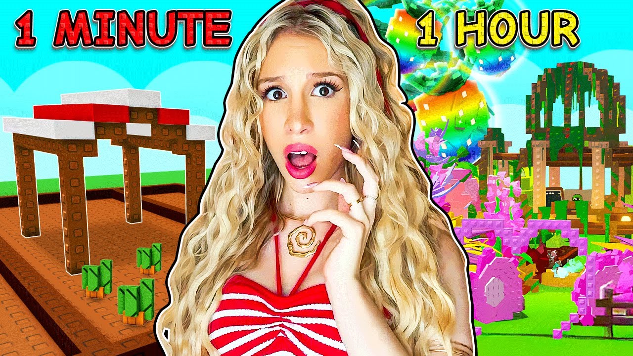 1 Minute vs 10 Minutes vs 1 Hour OP GARDEN in GROW A GARDEN...