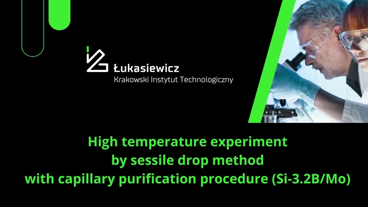 High temperature experiment by sessile drop method