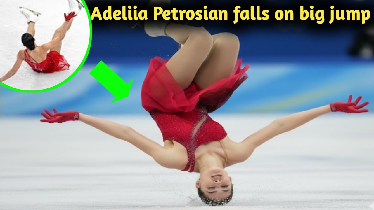 Adeliia Petrosian falls on big jump Russian star risky Olympic moment 2026❄️|‎@Trend24n