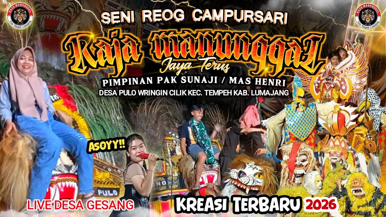 Reog Raja manunggal Di acara slametan Jalan Desa Gesang terbaru 2026 Full Kreasi Bolo asoy! 