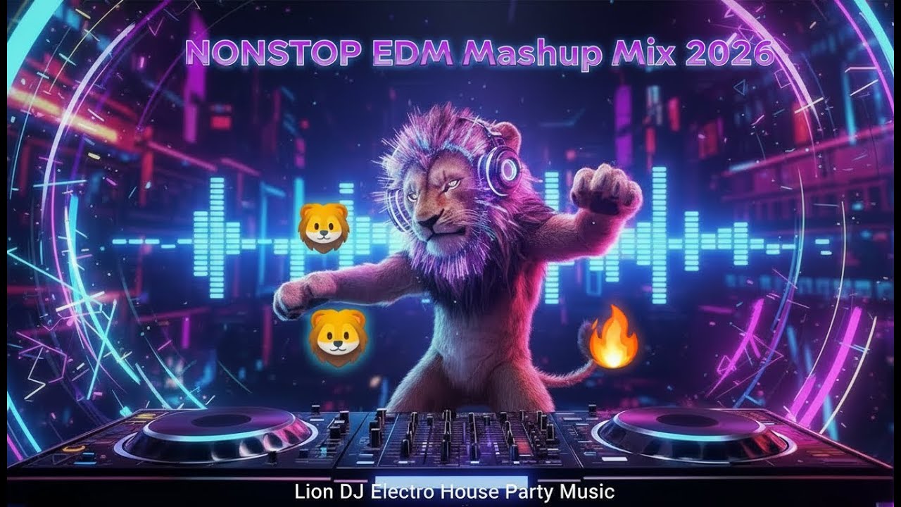 NONSTOP EDM Mashup Mix 2026 🦁🔥 Lion DJ Electro House Party Music | #audiospectrum