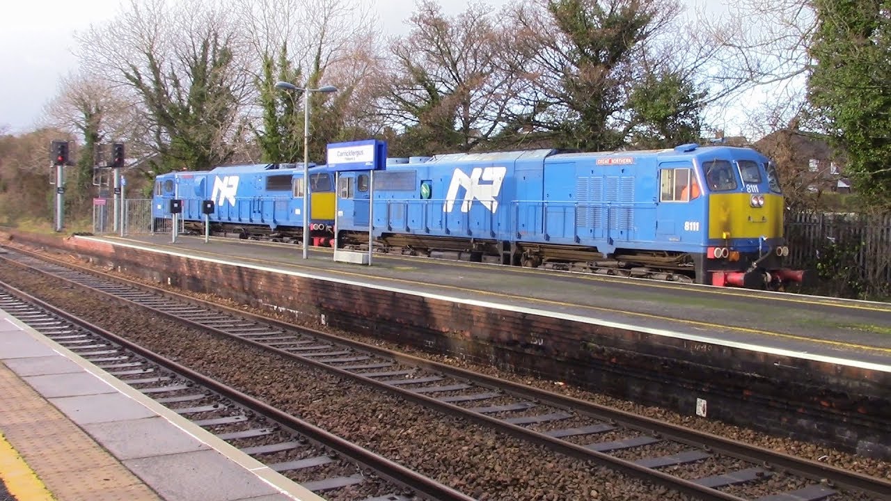 NIR 111 Class locos 111 & 113 - Driver Training Runs - Trooperslane & Carrickfergus 13/12/17