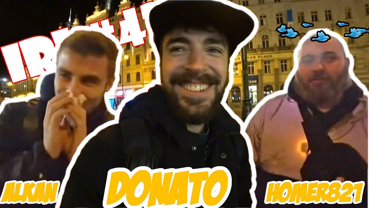 ツ DONATOLIVE - IRL #42| Pražsk&yacute; IRL stream s Alkanem a Homerem821!