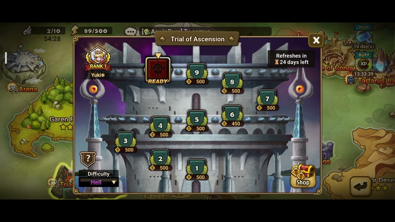Toa Hell stage 4, Frieren & x, Summoners War