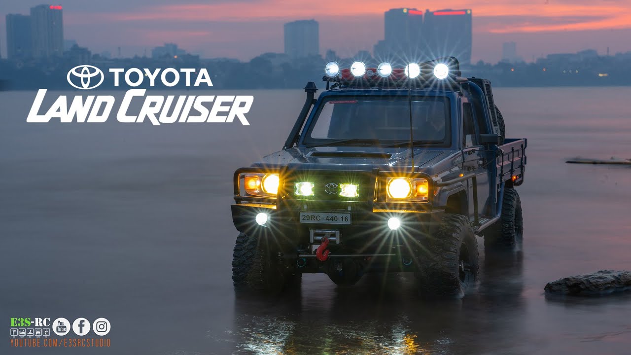 Rc Car: Killerbody Toyota Land Cruiser LC70 1/10 Hard Body / DRIVING ON THE BEACH