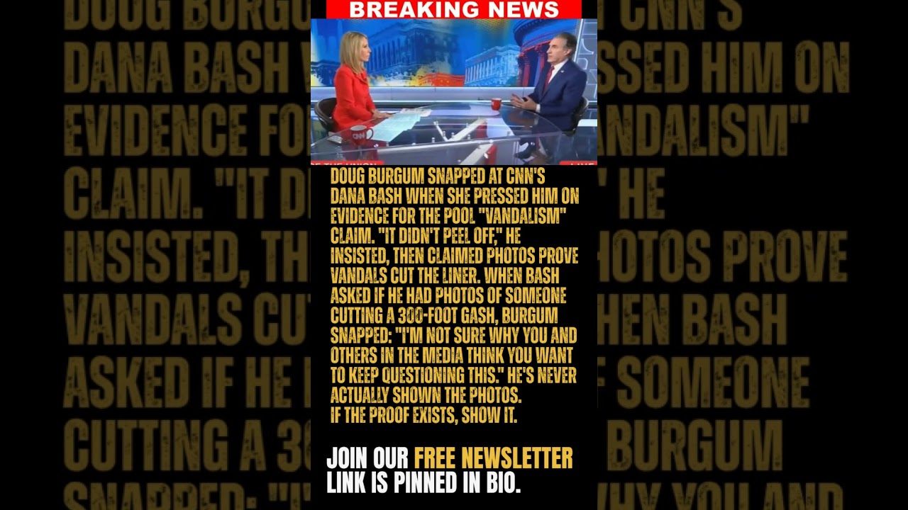 BREAKING: Doug Burgum gets testy after CNN's Dana Bash repeatedly presses him for evidence