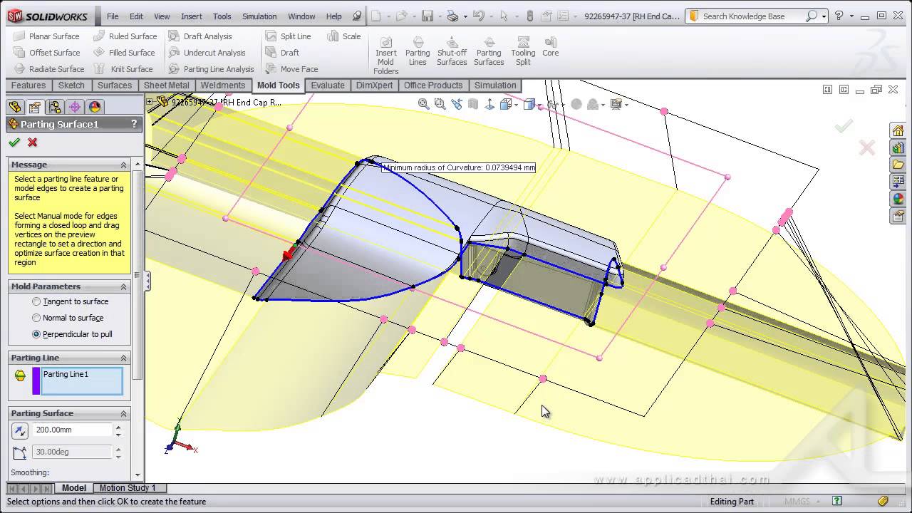 Mold Tool SolidWorks