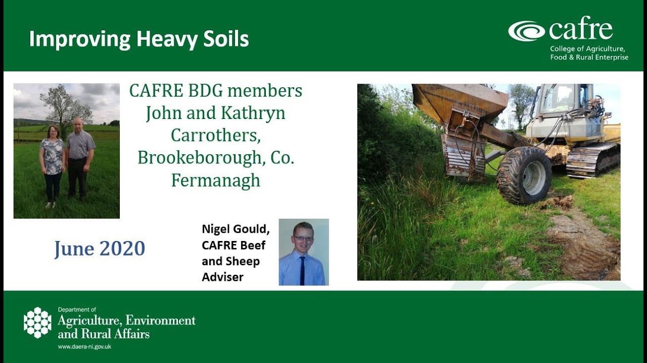 Nigel Gould, CAFRE Adviser discusses improving heavy soils using gravel mole drainage