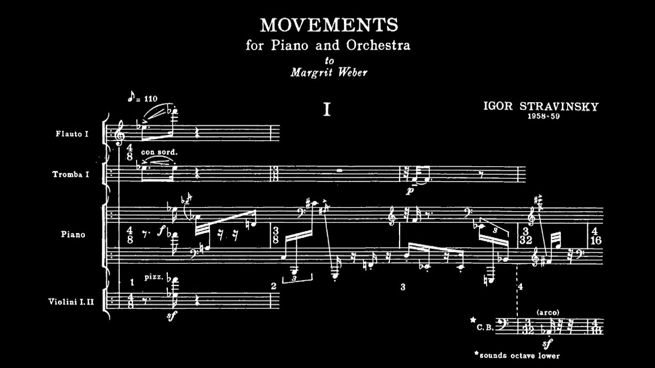 Trombones as Igor Stravinsky's MOVEMENTS for Piano and Orchestra (1959) | Béroff / Ozawa 
