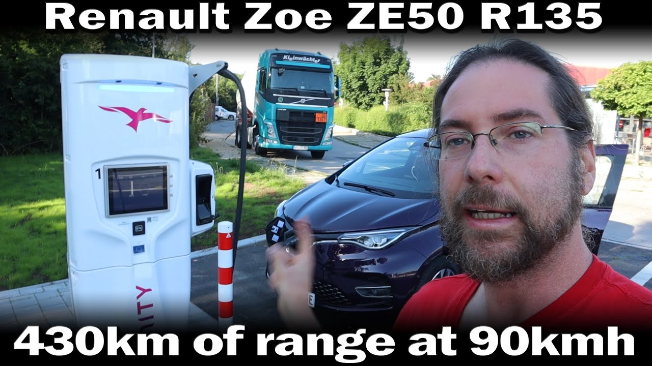 Renault Zoe ZE50 R135 - 90kmh range test