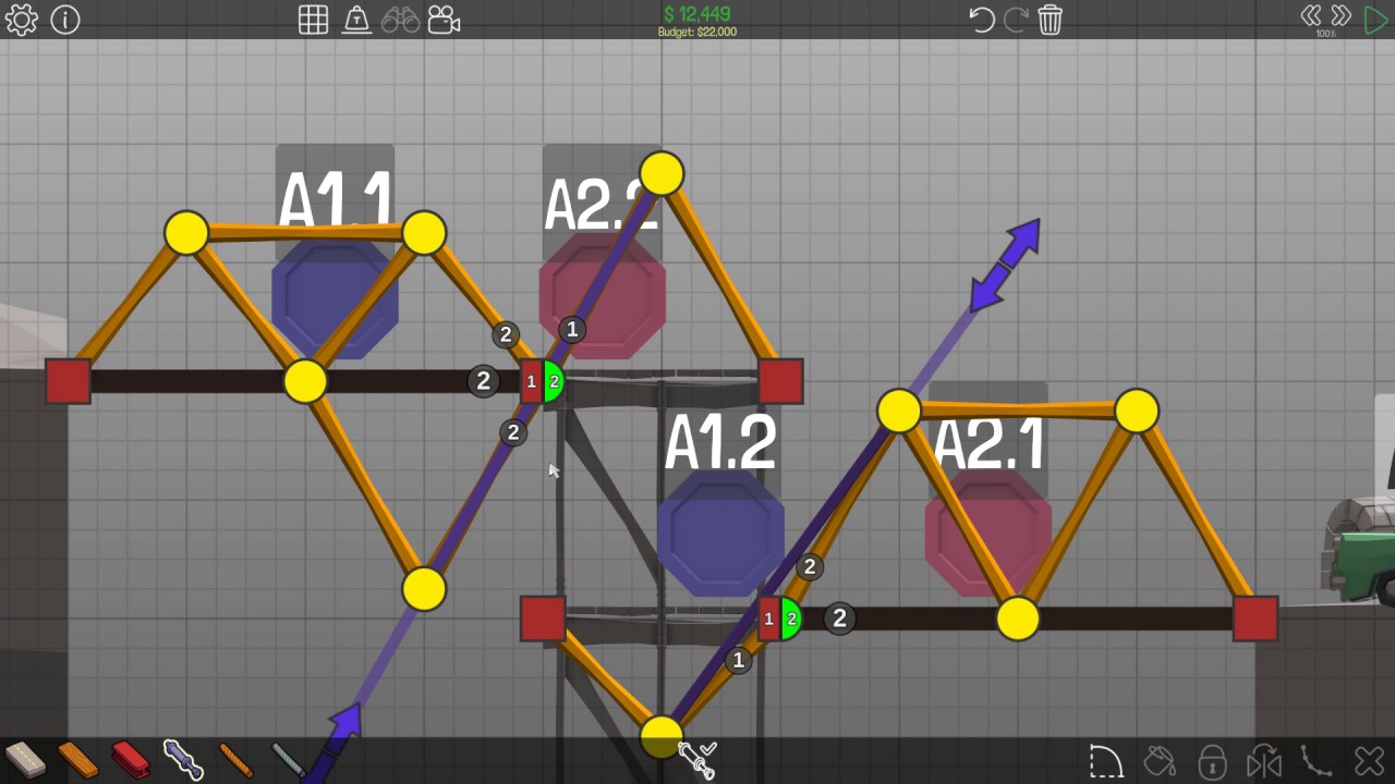 Poly Bridge 3-14 Stop & Go