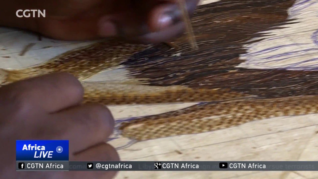 Ugandan artist uses banana fibres to create unique artwork