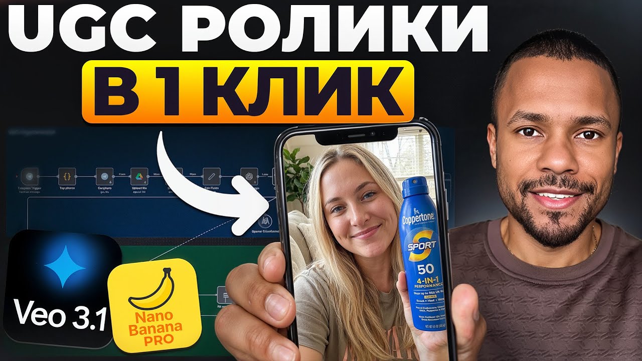 ИИ-агент создает видео с блогерами для ЛЮБОГО продукта (на автомате)