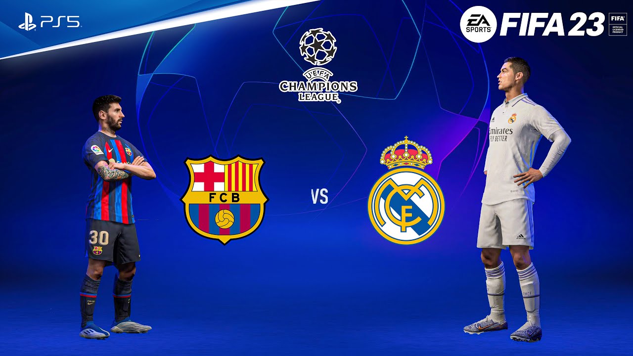FIFA 23 — «Барселона» против «Реала» с Месси и Роналду | Финальный матч ЛЧ | Геймплей PS5™ [4K60]