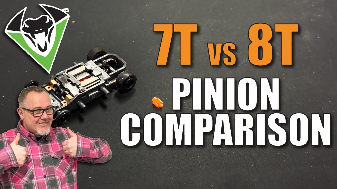 HO Slot Car 7 Tooth Vs 8 Tooth Pinion Faceoff
