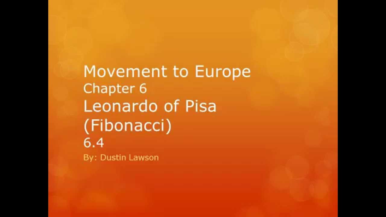 Mathematics Movement to Europe Math 380
