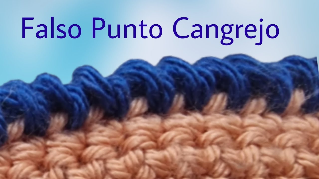 Punto cangrejo tejido derecha a izquierda crochet /o falso punto cangrejo a ganhilo