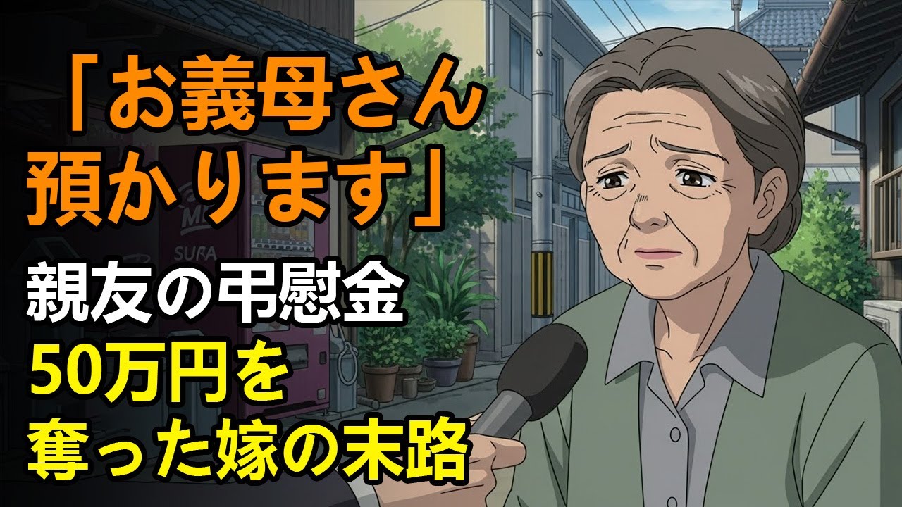 「お義母さん、預かります」親友の弔慰金50万円を奪った嫁の末路