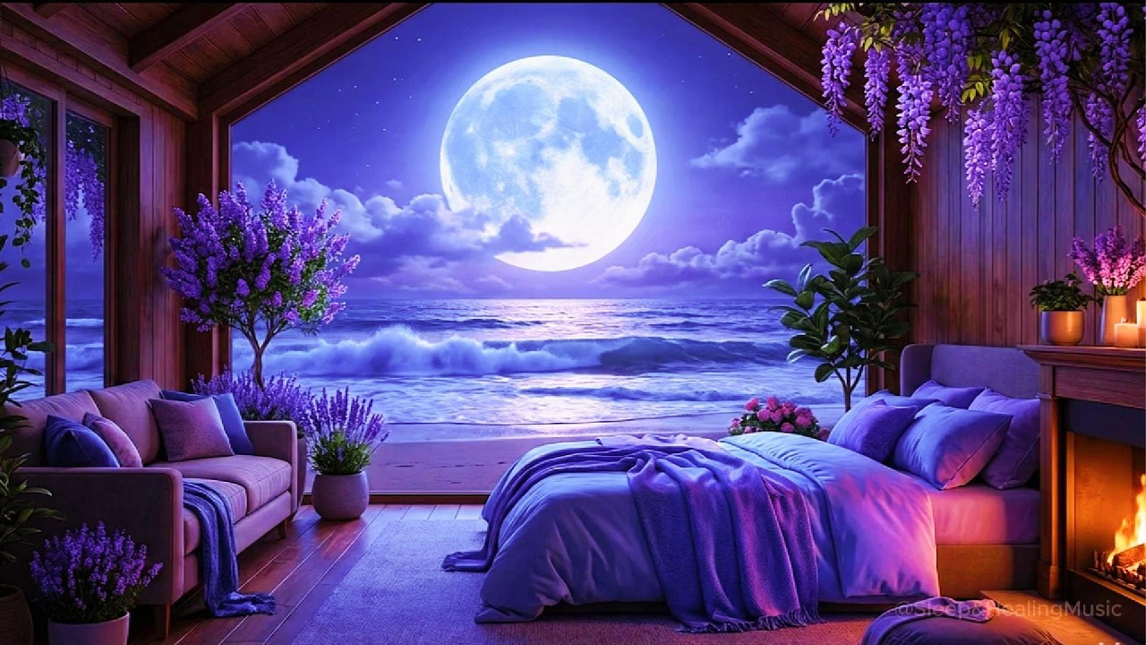 Moonlit Ocean Sleep 🌙 8 Hours Healing Night Music