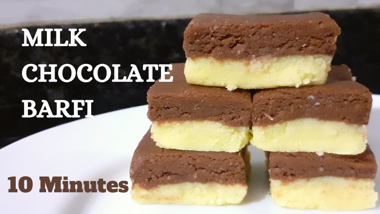 BARFI IN 10 MINUTES | Double layer Milk Powder Barfi | Barfi Recipe | Instant Sweet Recipe