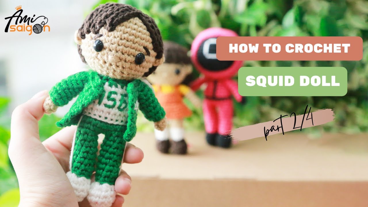 #197 | Squid Game Doll 456 Amigurumi Crochet Pattern (2/4) | Crochet Characters | @AmiSaigon