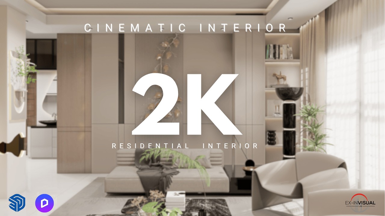 2K Cinematic Living Room Interior Animation | Modern Luxury Design | SketchUp + D5 Render